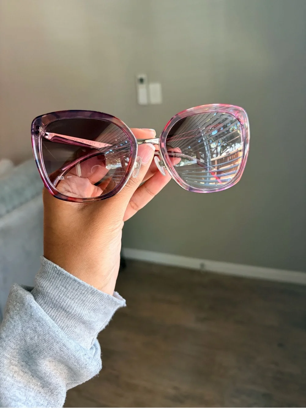 Chanel Women’s Pink Gradient Cat-Eye Sunglasses